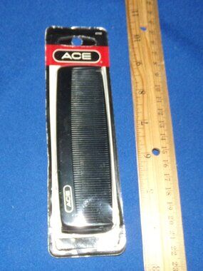 Vintage Unused Package of 2 ACE Men's Classic Black Rubber Pocket Hair Combs
